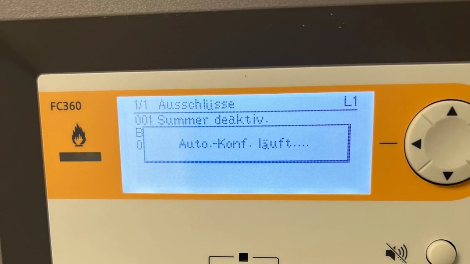 Siemens Cerberus FC360 Brandmeldezentrale in Betrieb